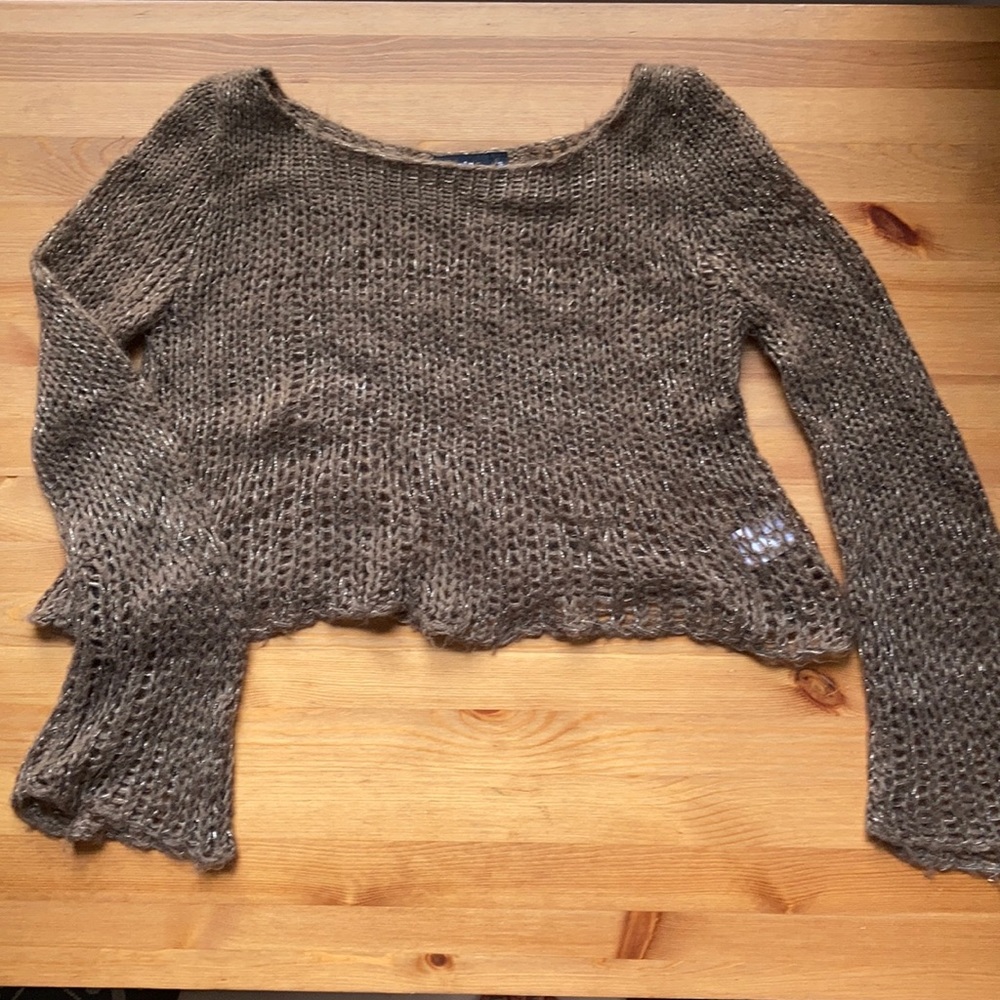 Knitted sweater crop top